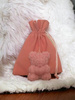 candle TWIN OAKS Rose Teddy Bear with Heart Light Pink