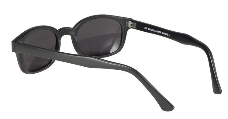 motorcycle sunglasses X-KD's MATTE BLACK/DARK GREY LENS