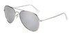 motorcycle sunglasses KICKSTART AVIATOR Smoke/Silver Mirror Lens/Silver