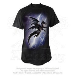 short sleeve T-Shirt ALCHEMY GOTHIC Lighting Dragon