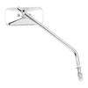 motorcycle mirror left or right MCS HD All Models Small Rectangular Long Stem Chrome 906165