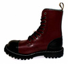 combat boots STEEL 105/106/O FULL BURGUNDY/ENDS BLACK