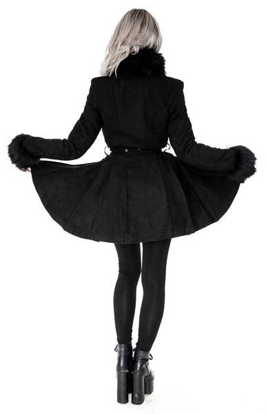 płaszcz RESTYLE Pleated Coat with Zipper Fastening