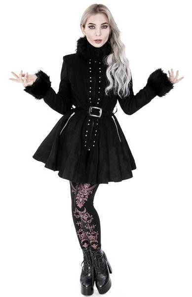 płaszcz RESTYLE Pleated Coat with Zipper Fastening