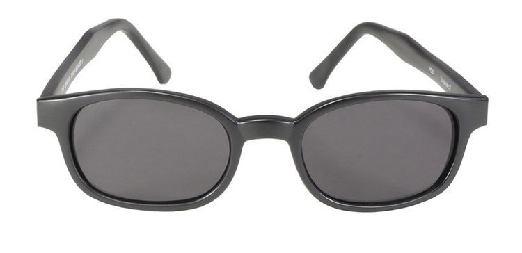 motorcycle sunglasses KD's MATTE BLACK/POLARIZED GREY LENS
