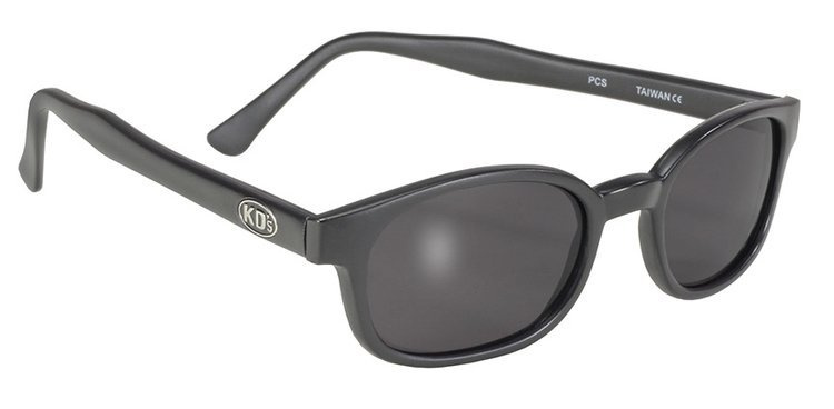 motorcycle sunglasses X-KD's MATTE BLACK/DARK GREY LENS