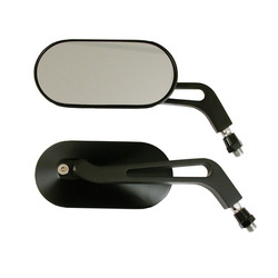 motorcycle mirrors MCS Universal Oval Aluminium Black 913601
