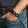 bracelet ROCK DADDY Leather Black Band With Buckle
