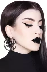 kolczyki KILLSTAR Deadly Hoop Black