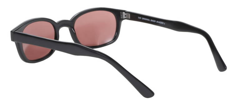 okulary motocyklowe X-KD's MATTE BLACK/ROSE LENS