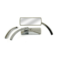 motorcycle mirror left or right MCS HD All Models Custom Rectangular Chrome 980625
