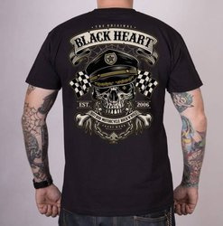short sleeve T-Shirt BLACK HEART Old School Racer