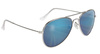motorcycle sunglasses KICKSTART AVIATOR Smoke/Blue Mirror