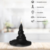 candle CANDELLANA Halloween Witch Hat Black Metallic