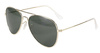 okulary motocyklowe KICKSTART AVIATOR Grey/Green Lens/Gold Frame
