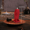 candle CANDELLANA Coffin With Pentagram Red