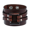 bracelet ROCK DADDY Brown Band With Strips And Buckle