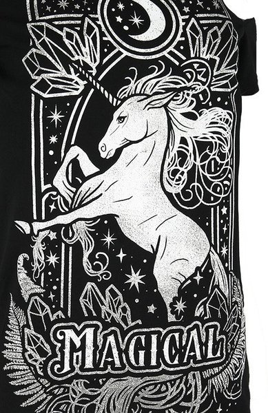 koszulka z krótkim rękawem RESTYLE MAGICAL UNICORN GRAY