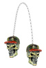 car mirror keychain LETHAL THREAT Dangler Hunter Skull