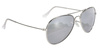motorcycle sunglasses KICKSTART AVIATOR Smoke/Silver Mirror Lens/Silver