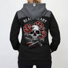 hoodie BLACK HEART Lipstick Skull