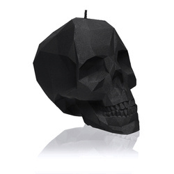 candle CANDELLANA Skull Low-Poly Black Matt Small