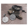 naszyjnik AMIGAZ Leather Choker With Celtic Coin