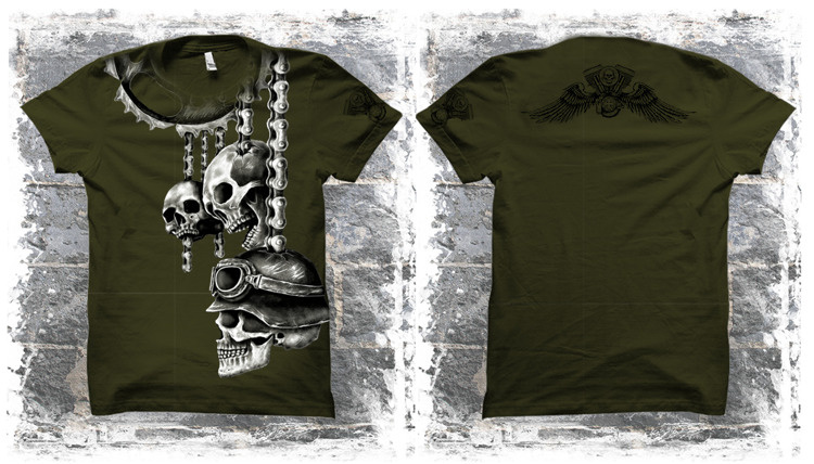 Short sleeve T-Shirt ALISTAR MOTOR SKULLS