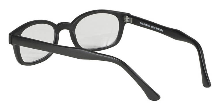 motorcycle sunglasses KD's MATTE BLACK/CLEAR LENS