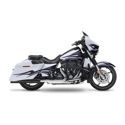 KessTech FL-double slip-ons black, billet round end cap 925042